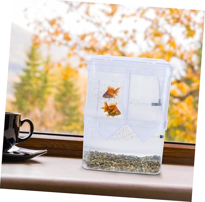 Fish Breeding Box Suction Cups 2-Layer Fish Tank Divider Breeding Tank for Fish Hatching