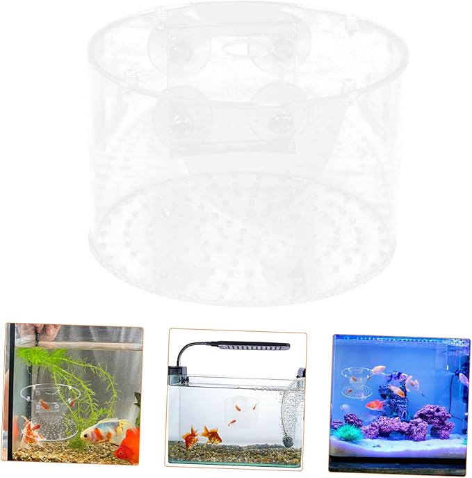 Fish Breeding Box with Transparent Cover Isolation Tank for Fish Shrimps Newborns Durable Wear Resistant Design for Aquariums and Hatcheries