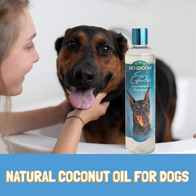 Bio-Groom So-Gentle Hypoallergenic Dog Shampoo - Tearless, Cat & Dog Bathing Supplies, Puppy Shampoo for Gentle Skin, Cruelty-Free, Made in USA, Tear-Free Dog Products - 12 fl oz 1-Pack