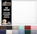 GORILLA GRIP 100% Waterproof Raised Edge BPA Free Silicone Pet Feeding Mat, Dog Cat Food Mats Contain Spills Protects Floors, Placemats for Cats and Dogs Water Bowl, Pets Accessories 18.5x11.5 White