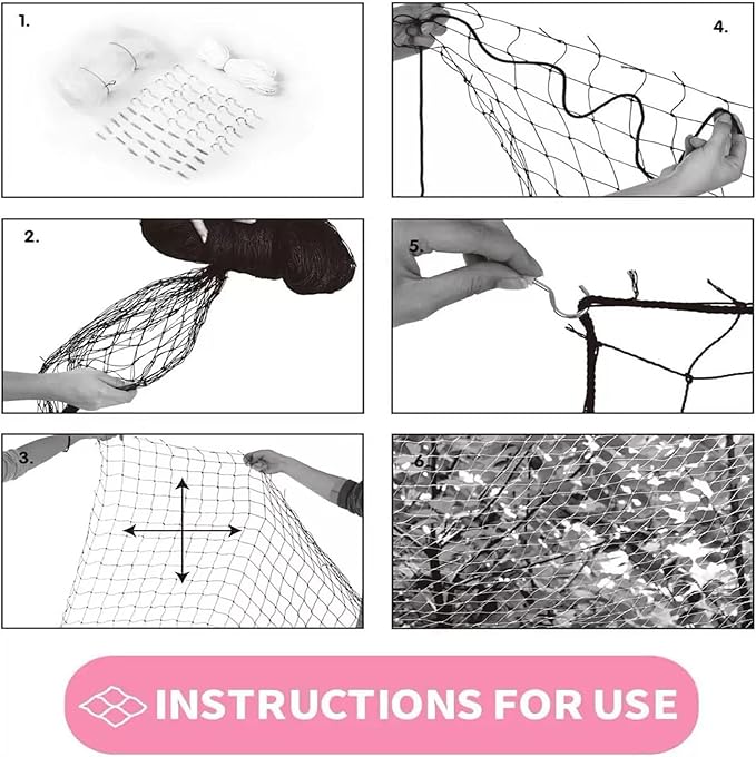 Balcony Screen for Pets,Cat Netting Balcony,Anti-Fall Pet Mesh Fence,Bite Tear Resistant,Dogs&Cat Safety Net for Balcony, Window, Stair, Patio,Anti Bird Netting for Garden/Balcony (6.56*10 ft)