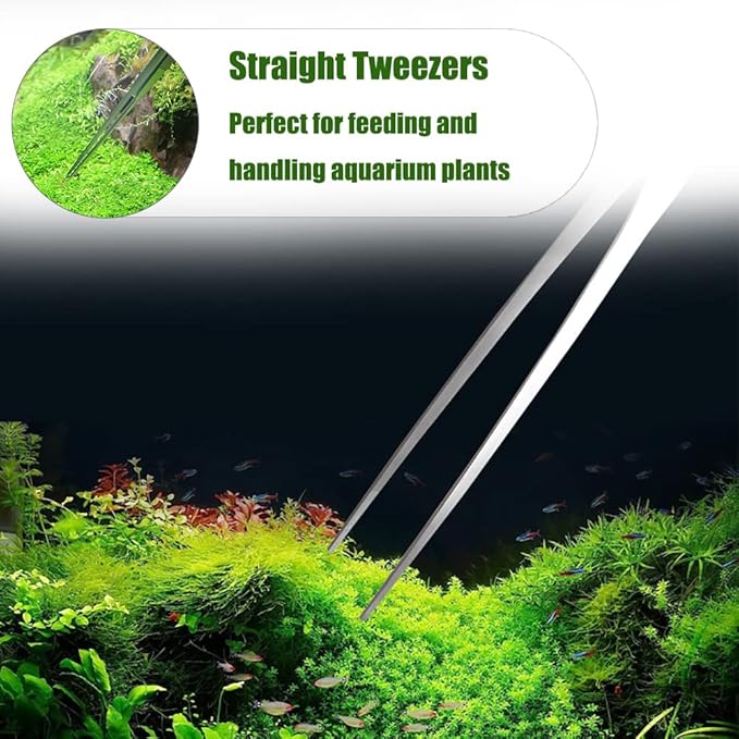 Aquarium Tank Aquatic Plant Tools Sets, 15 Inch Stainless Steel 3 Pack Aquatic Plants Tool, for Fish Starter Kits & Aquariums Tank