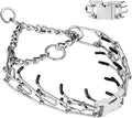 Prong Collar for Dogs, Adjustable Size Dog Training Collar Dog Pinch Collar with Quick Release Buckle for Small Medium Large Dogs(Packed with Two Extra Links)