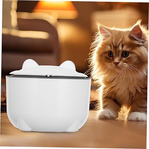 1Set Litter Disposal Bin Lid Operation Trash Bags Included Compact Plastic Waste Bin for Cat Litter Cute Desktop Trash Can for Tidy Space