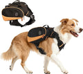 Dog Backpack for Medium & Large Dogs, Detachable Side Bags, Quick-Poop Bag Dispenser | No-Pull Adjustable Harness for Large-Chested Breeds | Non-Slip Handle for Hiking, Walking, Outdoor Adventures（M）