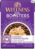 Wellness Bowl Boosters Hearty Topper Wet Dog Food for Small, Medium, and Large Breeds, Grain Free, Natural, Chicken and Pumpkin Recipe, 5.5 oz, Pack of 12