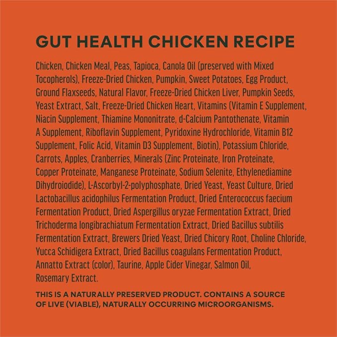 Instinct RawBoost Gut Health, Natural Dry Dog Food with Freeze-Dried Pieces, High Protein, Grain-Free Recipe - Real Chicken, 18 lb. Bag