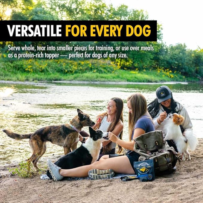 High Country Wild Blueberry Elk & Venison Multipurpose Dog Treats - Natural Grain-Free Puppy & Dog Snacks - Protein for Training & Reward - No Fillers, No Artificial Preservatives, 8oz 2 Packs