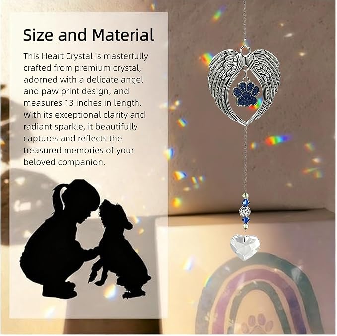 Loss of Dog Cat Pet Sympathy Gift, Memorial Bottle for Pet Hair, Pet Fur Keepsake, Memorial Urn, Dog Memorial Suncatcher and Dog Hair Keepsake, Dog Memory Memorial Keepsake(SunCatcher)