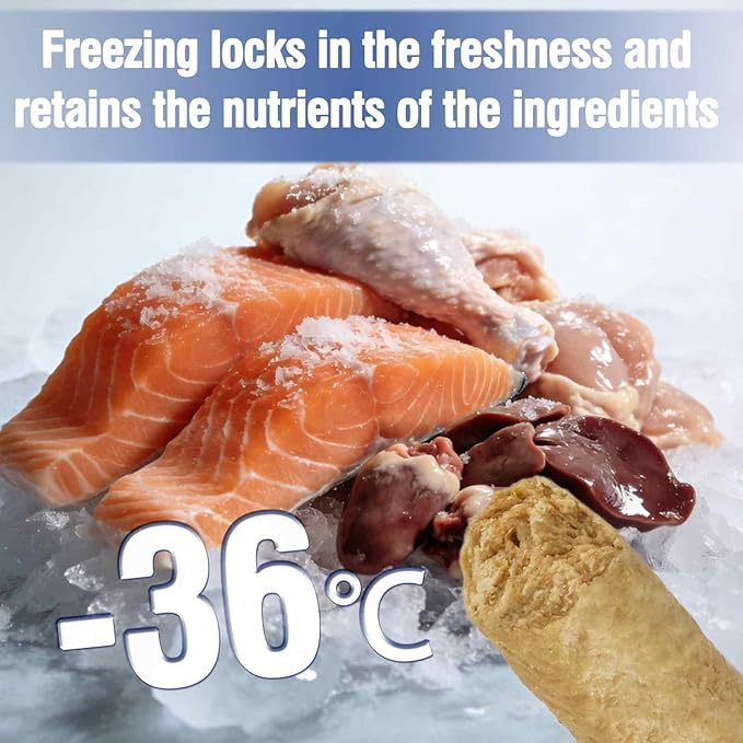 1.74oz Freezed Dried Cat Teething Sticks, Salmon Cat Chew Stick for Dental Care, Chicken Cats Treats, Feline Teeth Cleaning Snacks