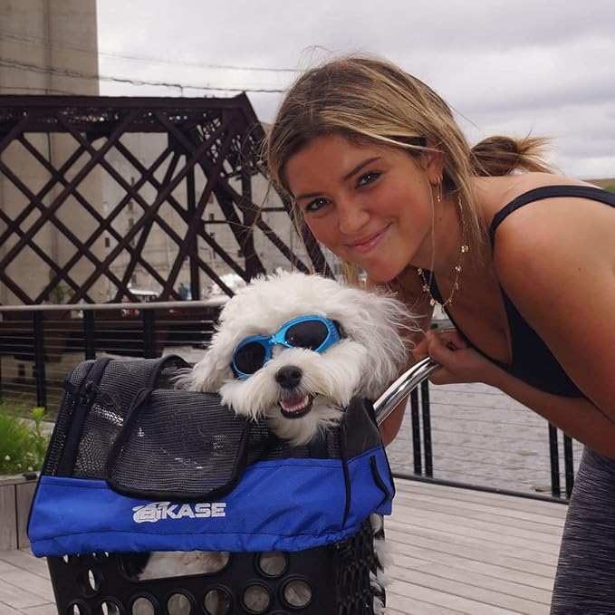 Bicycle Front Basket Pet Kit to Ride with Your Small pet! Universal fit on Most Bikes, Suitable for Pets 10lbs and Under. Keeps Your Dog Cool with Maximum Airflow!