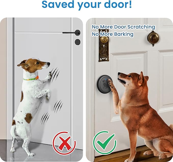 Dog Door Bell, Wireless Doggie Doorbell Operating at 1000 Feet with IP65 Waterproof Touch Button, 32 Melodies & 4 Notification Modes