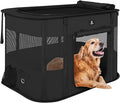 X-ZONE PET Dog Playpen, Puppy Cat Play Pen Portable Foldable Indoor/Outdoor Tent Crate Cage, Portable Pet Crate Small Size Black 30''