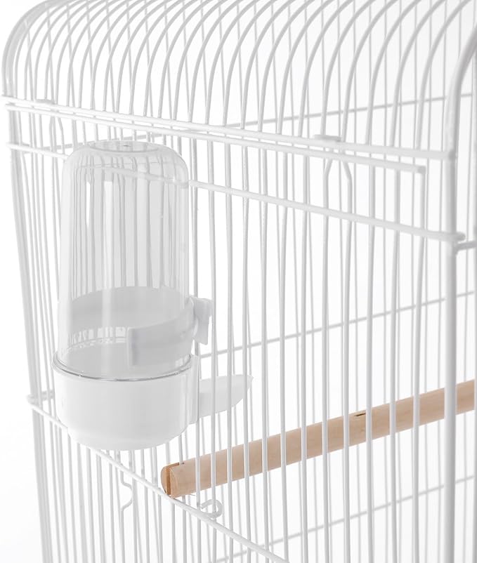 Large Bird Cage with Wheels, Budgie Cage with Bottom Storage Shelf, 54in Tall Bird Cages for Parakeets, Parrot, Cockatiel, Pull-Out Tray&Mesh Bottom (White)