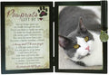 Pawprints Left By You Memorial 5x7 Frame for Cat with Pet Tag - Thoughtful Cat Memorial Gift