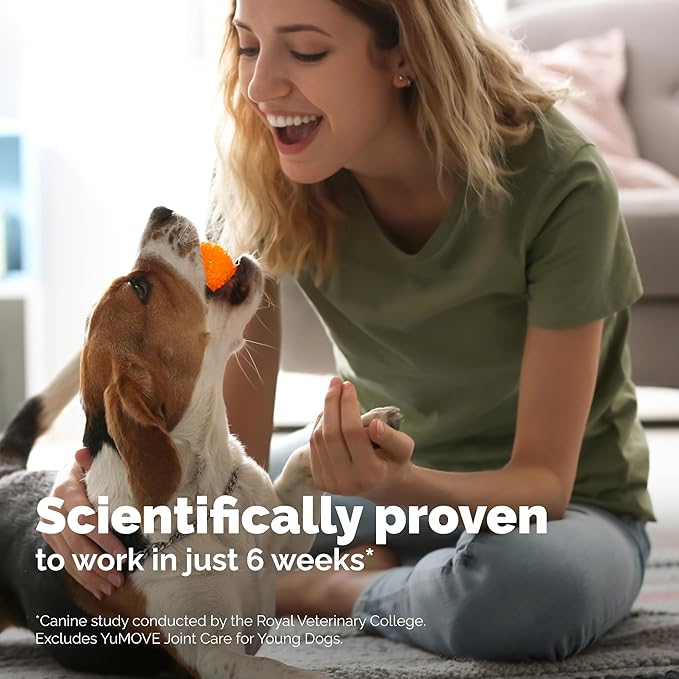 YuMOVE Dog Joint Supplement, Hip and Joint Supplement for Dogs with Glucosamine for Dogs, Hyaluronic Acid, Green Lipped Mussel and Omega 3, Dog Hip and Joint Aches and Stiffness (150 Soft Chews)