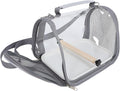 Toyvian Portable Small Bird Cage with Wood Perch, Travel Parrot Carrier Bag for Budgie Conure, Handheld Lightweight Bird Travel Cage for Outdoor Trips and Hiking