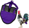 Hen Holster Bird Diaper, Wrap Around - for Hens, Roosters, Ducks, Geese, Leak-Proof Design, Comfortable Fleece Strap Bird Harness with Sewn-in Liner, Secure Hook and Loop Closure - S/M, Purple