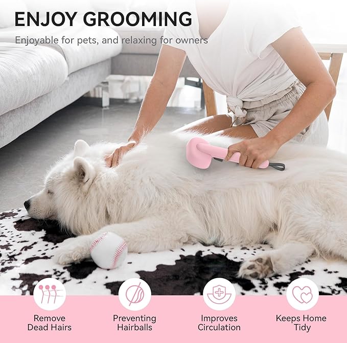 Aumuca Cat Brushes for Indoor Cats, Cat Hair Brush for Shedding, Cat Brush for Long or Short Haired Cats, Cat Grooming Deshedding Brush for Dog Kitten Horse Massage Removes Loose Fur