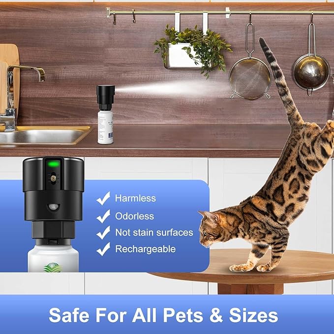 CAT Spray Pet Deterrent System, Motion Activated Pet for Cats & Dogs Spray Deterrent 1Pack