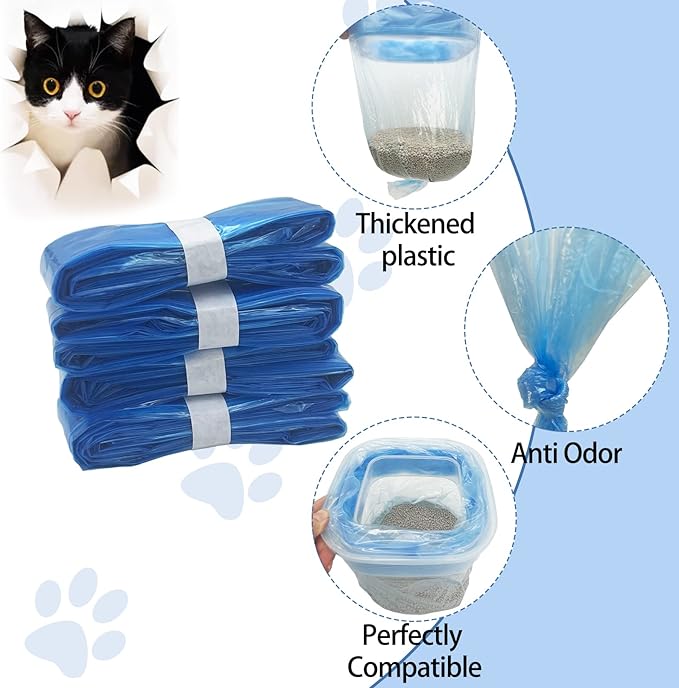 12 Pack Cat Litter Refills Bag,Compatible with Litter Refill Litter Disposal Refill Cartridge Generic Pail Liner Suitable for Genie Original Refill Cartridge Not Included