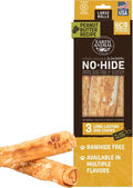 Earth Animal No Hide Chews - Long Lasting Rawhide Free Large Dog Chews Rolls, Peanut Butter - 3 Count Value Pack