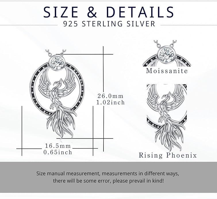 KZX Cat/Dog/Phoenix/Eagle/Whale/Shark/Puffin/Starfish/Chicken/Butterfly/Owl/Bee/Frog/Seahorse Necklace Sterling Silver Animal Pendant Jewelry Gift for Women