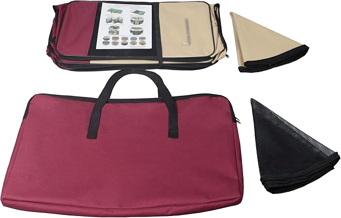 EliteField 2-Door Soft Pet Playpen (2 Year Warranty), Exercise Pen, Multiple Sizes and Colors Available for Dogs, Cats and Other Pets (30" x 30" x 20"H, Maroon+Beige)