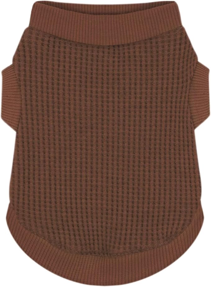 Cozy and Functional Dog Shirts for Small Puppies: Stretchable Brown Attire with Easy-On Design, Ideal for Chihuahuas and Yorkies - Enhance Comfort and Playfulness on Chill Days X-Small