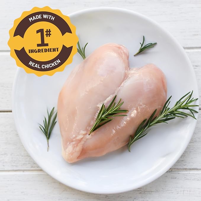 PAWUP Chicken Rings Dog Treats, Soft Chicken Jerky, Easy to Eat, High Protein Low Fat Daily Treats for Small Medium Large Dogs, 12.5 oz