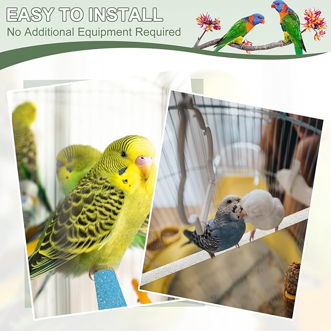 Parrot Perch, Wooden Parrot Perch Stand Toy, Paw Grinding Stick, Bird Cage Accessories, 4 x 0.8in (6 Colors, 6 Pcs) Birds Toys Intended for Cage/Parakeets/Conure/Budgie