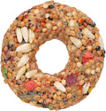 Cockatiel Treats - Donut Shape Bird Chew Toy, Training Snack, Natural Grain Teether | Enrichment Accessory for Lovebirds Parakeets Conures Aviary Cage, Fun Interactive Supplies for Pet Birds