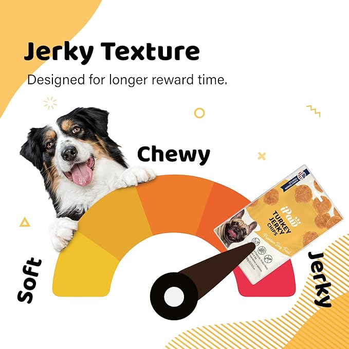 iPaw 5 Stock-Up Combo Turkey Chips Dog Treats for Puppy Training, All Natural Human Grade Dog Treat, US Sourced Raw Material, Hypoallergenic, Easy to Digest (Turkey Chips), 5 Packs