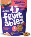 Fruitables Cat Treats Crunchy Cat Treats, Healthy Low Calorie Kitten Snacks, Made Without Wheat, Corn and Soy, Kitten Essentials, Made with Real Salmon and Cranberry, 30 Ounces