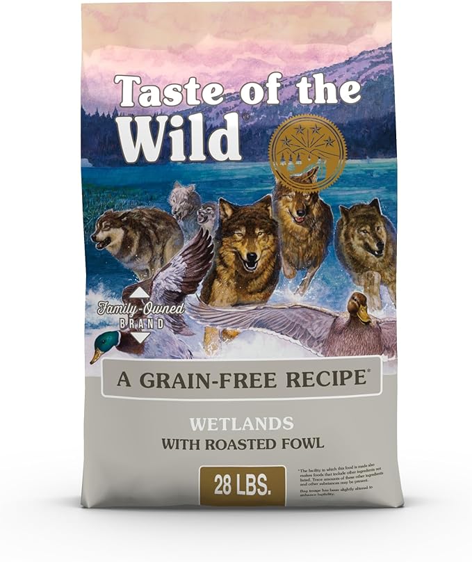 Taste of the Wild Wetlands Grain-Free Dry Dog Food with Roasted Fowl 28lb