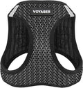 Best Pet Supplies Voyager Step-in Air Harness - All Weather Mesh, Reflective, No Pull Harness for Dogs, Cats - Secure with Hook & Loop Fastener, Buckle, Double D-Rings - Gray 2-Tone, S