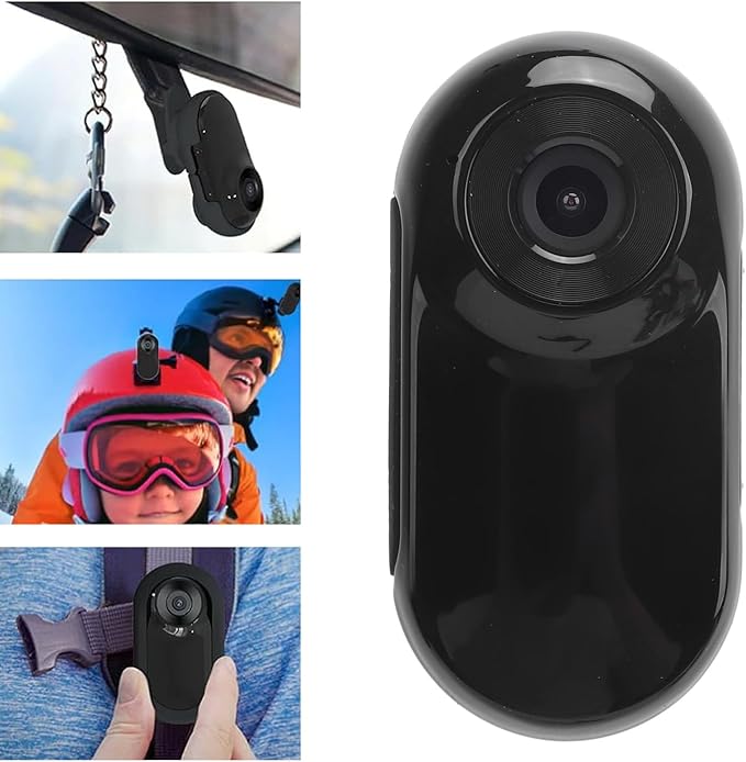 ZJchao Pet Collar Camera, 170 Degree Wide Angle Cat Collar Camera with 0.96 Inch LCD Screen Pet Sport Action Camera Mini Sport Cam for Video Records Indoor Outdoor for Cat Dog