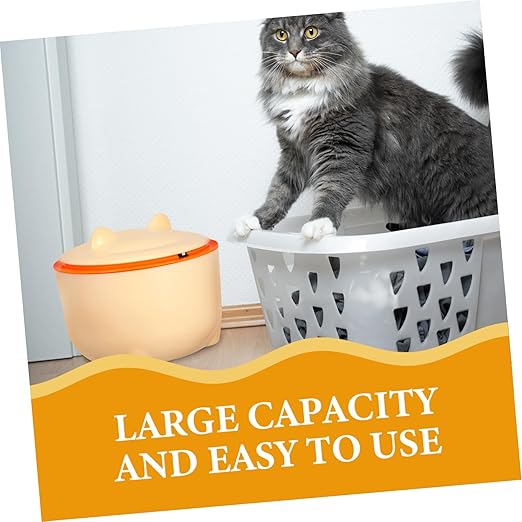 1set Sealed Cat Litter Trash Can Lid Bag Easy to Maintain Waste Container Prevent Construction for Home Use