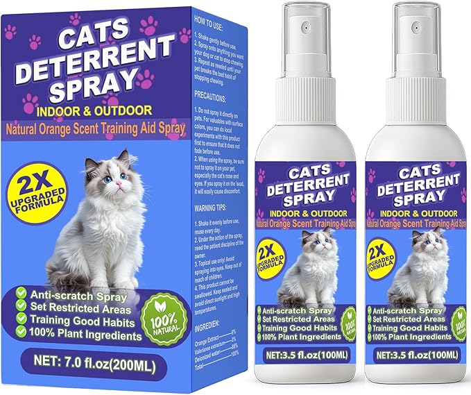 Cat Deterrent Spray - Cat Scratch Deterrent Spray for Furniture Protection, Scratch & Chew Deterrent – Effective Natural Non-Toxic Training Aid for Cats