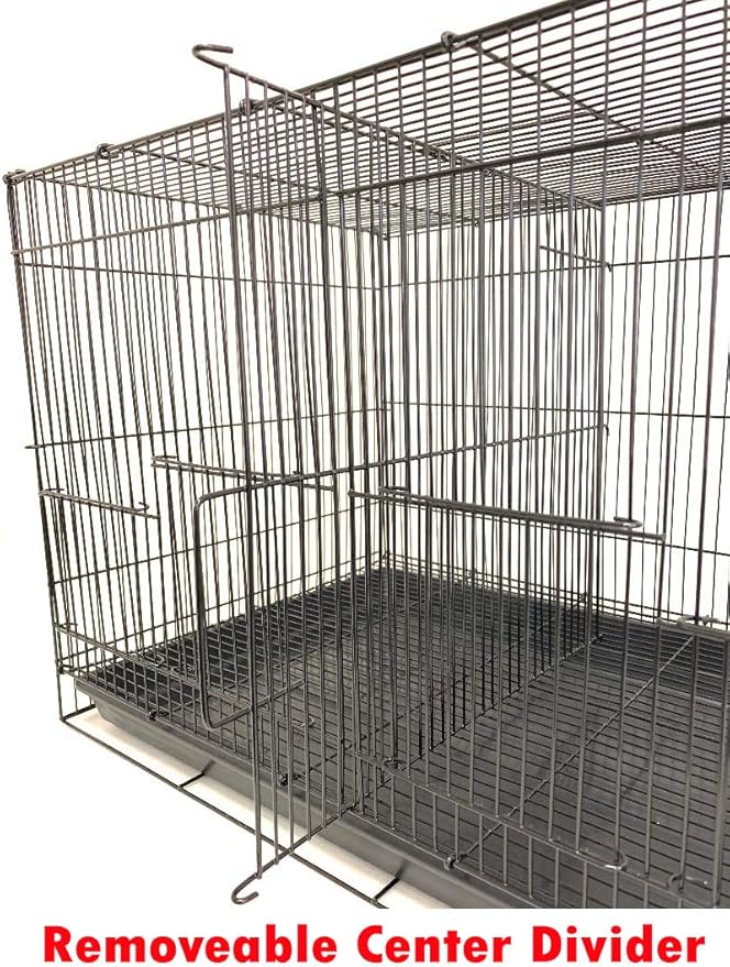 Lot of 6 Aviary Breeding Finch Aviary Canary Flight Bird Cage with Center Divider 24" x 16" x 16" (Black)