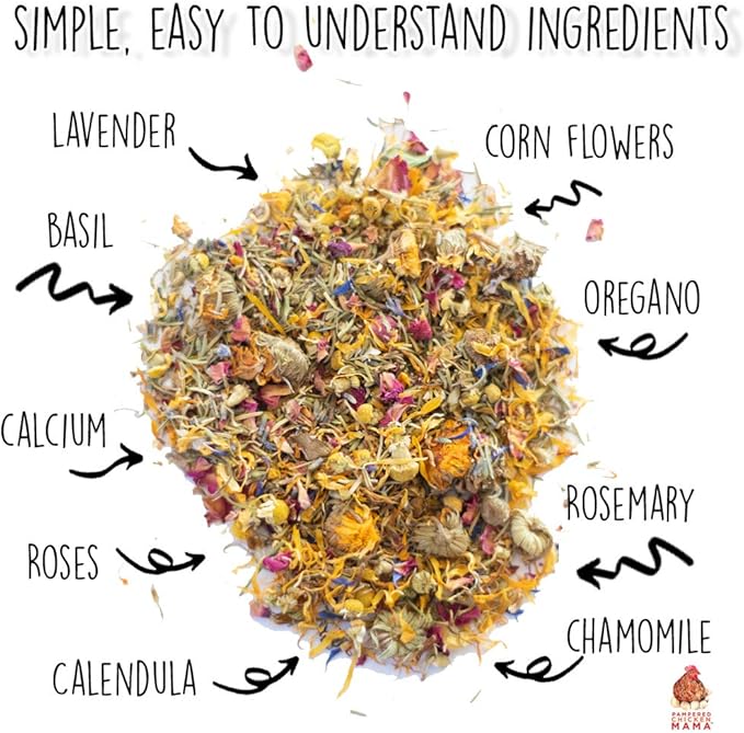 Pampered Chicken Mama Best Eggs Ever! Nesting Herbs for Chickens (8 Pounds Total) for Chicken Nesting Boxes Calcium Supplement for Chickens | Chicken Feed Supplies, Hen Treats for Coops (8 Bags)