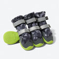 Spark Paws Dog Shoes, Waterproof Dog Boots for Medium to Large Dogs, Non Slip, Breathable Dog Booties and Paw Protectors - 4PCS Doggie Hiking Boots with Reflective Straps, Gray Camo, Size 6