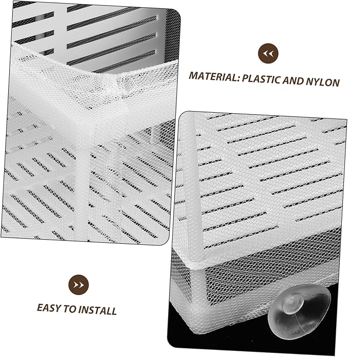 BESPORTBLE 2pcs Aquarium Fish Tank Partition Net Fish Netting for Decoration Breeding Tank Divider Isolation Mesh Random Style