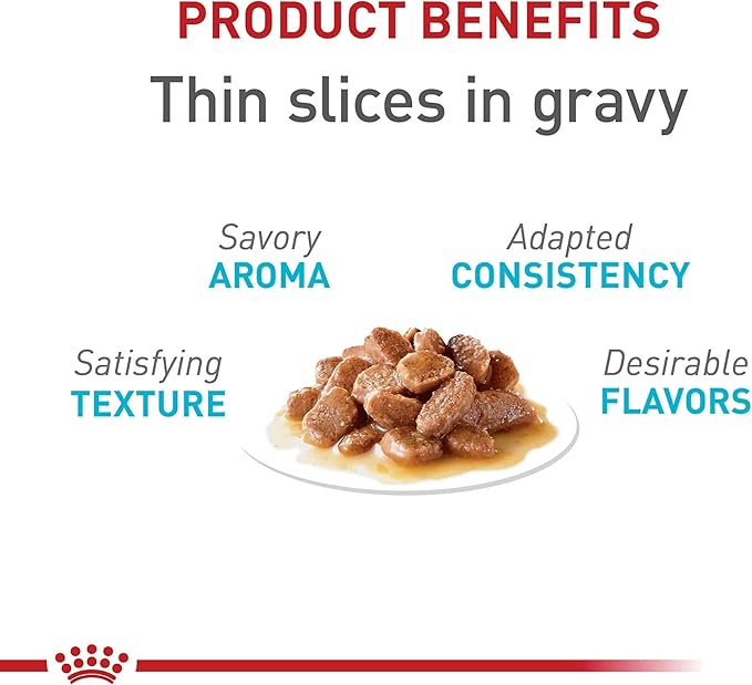 Royal Canin Feline Care Nutrition Urinary Care Adult Thin Slices in Gravy Cat Food, 3 oz (Pack of 24)
