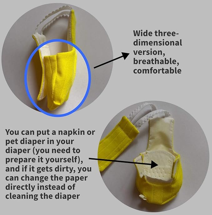 Parrot Bird Diapers, Birds Flight Suit, Parrot Clothes, Pet Animal Costumes, Bird Clothes, Cockatiel Bird Diaper, Pet Bird Diapers, Parrot Flight Suit, Bird Parrot Clothes (Yellow, 4XL)