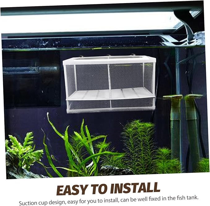 Happyyami Breeder Box for Fish Fish Breeding Tank Isolation Mesh Aquarium Box Partition Style
