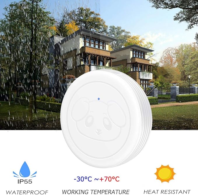 EverNary Dog Door Bell,Smart Dog Bells to Go Outside,Doorbell for Potty Training,Communication Bell for Puppies with 3 Waterproof Touch Buttons & 2 Receiver