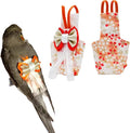 Bird Flight Suits Diapers, Parrot Flight Suits Diapers for Monk Parakeets, Cockatiels Flight Suits, Parrot Clothes, Bird Training Nappy Suit Liners Clothes (L, Orange)