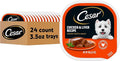 Cesar Classic Loaf in Sauce Adult Wet Dog Food Chicken and Liver Recipe, Wet Food for Dogs, 3.5 oz Easy Peel Trays, 24 Count