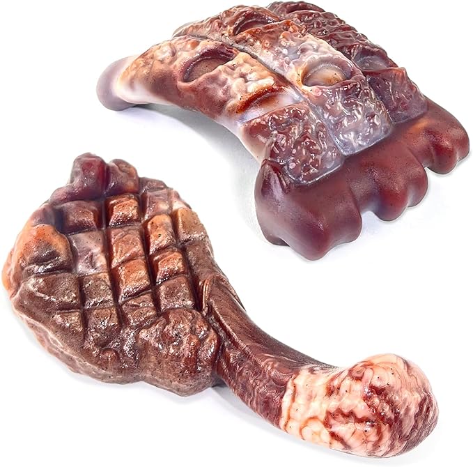 Dog Chew Toys for Aggressive Chewers：2 Pack Indestructible Dog Toy for Large Breed- Tough Nylon Teething Bone Toy to Keep Them Busy